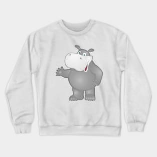 Cute Talking Baby Hippo Crewneck Sweatshirt